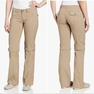 NWT‎ Prana Monarch Convertible Mid Rise Pants | Dark Khaki | SZ 2